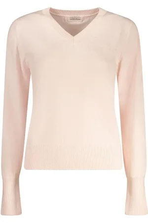 Guess Truien, Dames, Roze, XS, Wol, Roze Wollen Gebreide Trui
