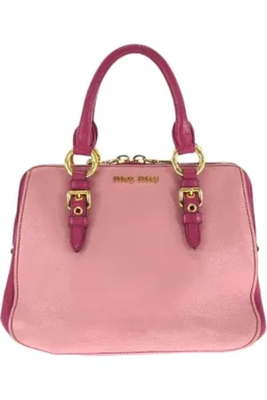 Miu Miu Pre-owned, Dames, Roze, ONE Size, Leer, Pre-owned Leather totes