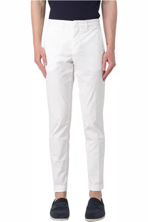 FAY Broeken, Heren, Wit, W38, Katoen, Mastic Slim Fit Chinos Broek