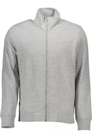 Superdry Sweatshirts & Hoodies, Heren, Grijs, S, Katoen, Grijze Sweatshirt met rits en zakken