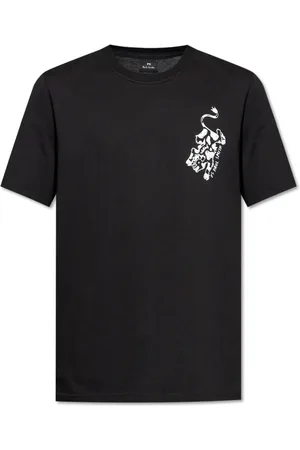 Paul Smith Tops, Heren, Zwart, L, Katoen, T-shirt met print