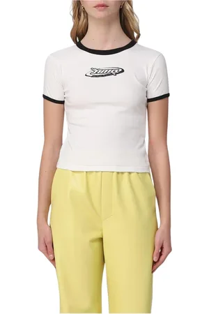 AMBUSH Tops, Dames, Wit, S, Katoen, Wit Grafisch T-shirt
