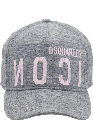 Dsquared2 Accessoires, unisex, Grijs, ONE Size, Katoen, Snapback Baseballpet met Icon Print