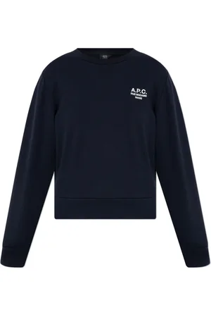 A.P.C. Sweatshirts & Hoodies, Dames, Blauw, S, Katoen, Sweatshirt met geborduurd logo