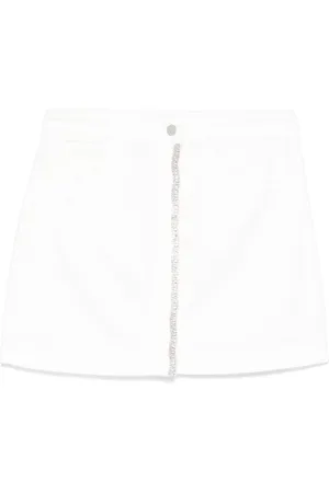 Liu Jo Rokken, Dames, Wit, W25, Denim, Blauwe Denim Rok Wit Klassiek Zakken