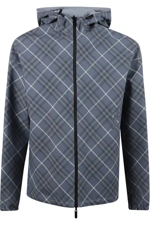 Burberry Jassen, Heren, Blauw, L, Polyester, Stijlvolle Jassen voor Mannen