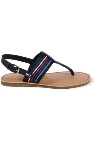 Tommy Hilfiger Schoenen, Dames, Veelkleurig, 39 EU, Polyester, Blauwe Strappy Sandalen voor Vrouwen