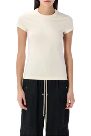Rick Owens Tops, Dames, , M, Katoen, Stijlvolle Cropped Level Tee