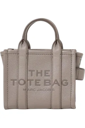 Marc Jacobs Tassen, Dames, Grijs, ONE Size, Leer, Blauwe Leren Mini Tote Tas