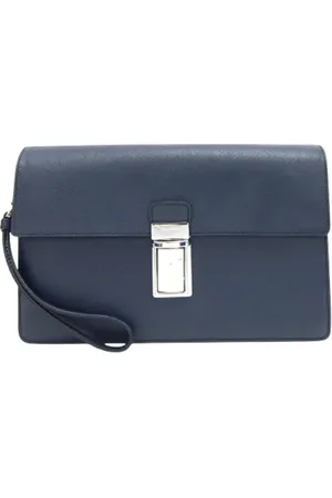Prada Pre-owned, Heren, Blauw, ONE Size, Leer, Pre-owned Leather prada-bags