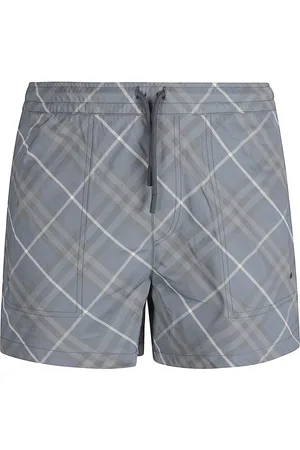 Burberry Korte broeken, Heren, Grijs, L, Nylon, Zee Kleding Zwemkleding