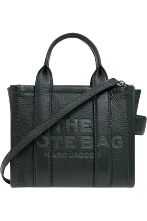 Marc Jacobs Tassen, Dames, Groen, ONE Size, Leer, Blauwe Geperforeerde Leren Mini Tote Tas