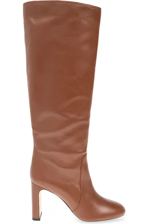 Stuart Weitzman Schoenen, Dames, Bruin, 35 1/2 EU, Leer, Hoge laarzen Yuliana