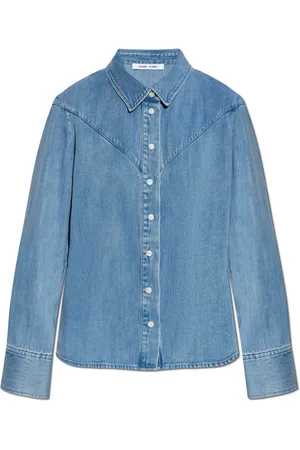 Samsøe Samsøe Blouses & Shirts, Dames, Blauw, M, Denim, Overhemd Samos