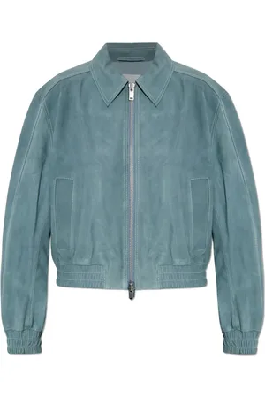 Samsøe Samsøe Jassen, Dames, Blauw, XS, Leer, Jas Sasaffy