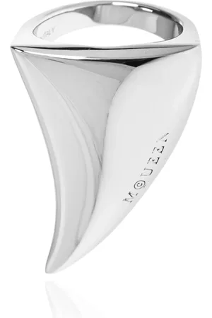 Alexander McQueen Accessoires, Heren, Grijs, 58 MM, Messing ring
