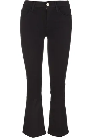 Frame Jeans, Dames, Zwart, W31, Katoen, Le Crop Mini Boot Jeans