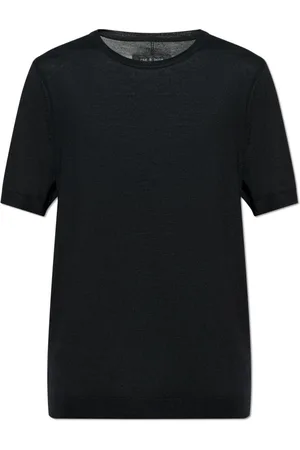 RAG&BONE Tops, Heren, Zwart, XL, Wol, Ronde hals T-shirt