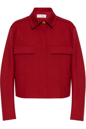 Max Mara Jassen, Dames, Rood, XS, Wol, Talamo Jacket