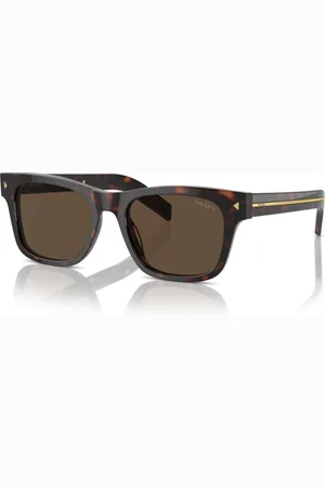 Prada Accessoires, Heren, Bruin, 51 MM, Stijlvolle zonnebril