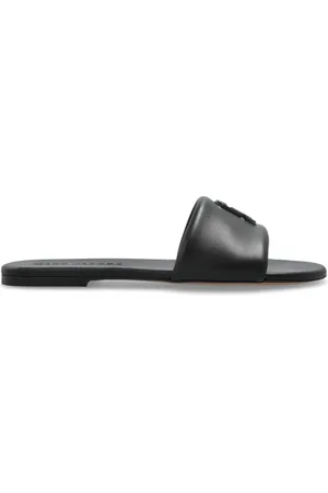 Marc Jacobs Schoenen, Dames, Zwart, 37 EU, Leer, Leren sandalen