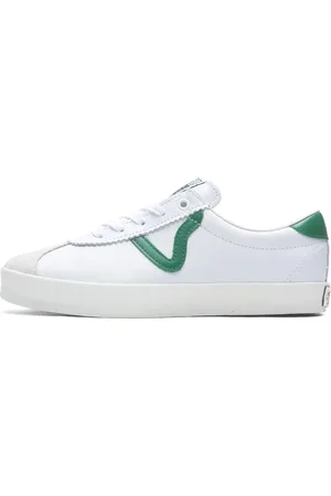 Vans Schoenen, Heren, Wit, 40 1/2 EU, Leer, Laag 73 Wit Groen Sneakers