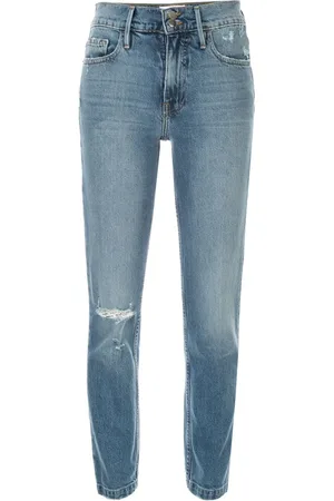 Frame Jeans, Dames, Blauw, W23, Cropped Jeans