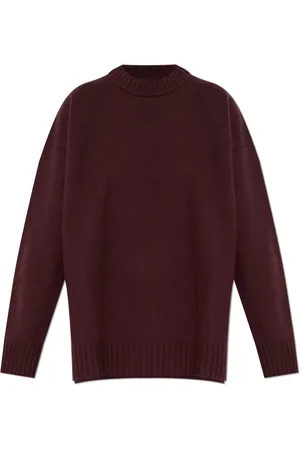 Jil Sander Truien, Dames, Rood, S, Wol, Wollen trui