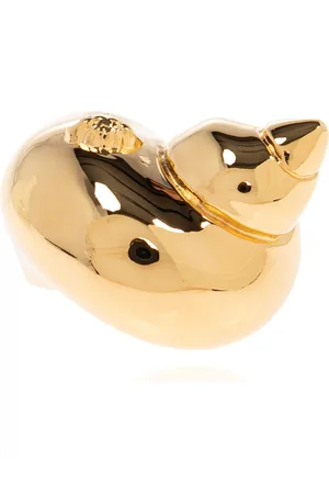 VERSACE Accessoires, Dames, Geel, 50 MM, Schelpmotief ring