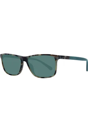 GANT Accessoires, unisex, Bruin, ONE Size, Bruine Unisex Zonnebril Vierkant Groen
