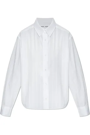 Samsøe Samsøe Blouses & Shirts, Dames, Wit, S, Katoen, Overhemd Saatrani