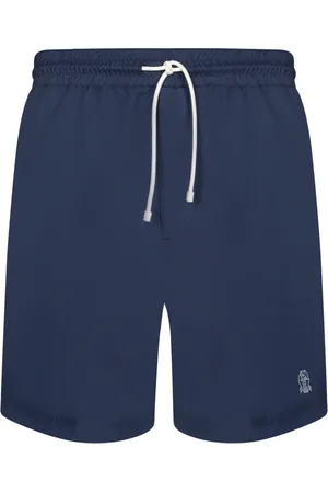 Brunello Cucinelli Badkleding, Heren, Blauw, M, Polyester, Blauwe zwemshorts voor heren