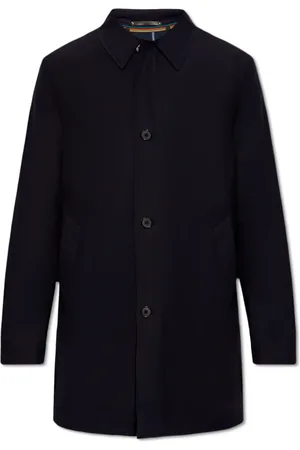Paul Smith Mantels, Heren, Blauw, 2Xl, Wol, Korte jas met afneembare voering