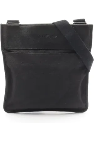 Salvatore Ferragamo Pre-owned, Dames, Zwart, ONE Size, Leer, Pre-owned Canvas crossbody-bags
