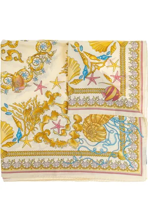 VERSACE Accessoires, unisex, Veelkleurig, ONE Size, Zijden sjaal