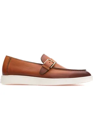 santoni Schoenen, Heren, Bruin, 39 1/2 EU, Klassieke Leren Loafers
