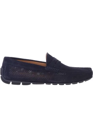 BALDININI Schoenen, Heren, Blauw, 41 EU, perforated leather loafer