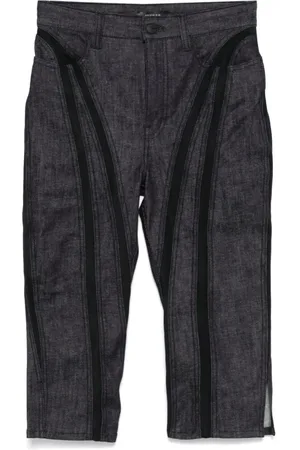 MUGLER Jeans, Dames, Zwart, W26, Katoen, Cropped Jeans