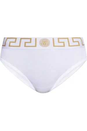 VERSACE Ondergoed, Dames, Wit, XL, Katoen, Katoenen slips