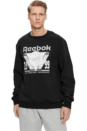 Reebok Sweatshirts & Hoodies, Heren, Zwart, L, Basketball Regular Fit Sweatshirt