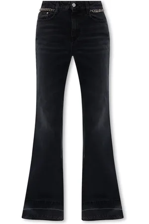 Stella McCartney Jeans, Dames, Zwart, W25, Katoen, Falabella Chain Flare Jeans
