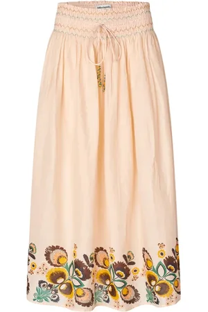 Lollys Laundry Rokken, Dames, Roze, XL, Romantische Maxi Rok met Bloemenprint