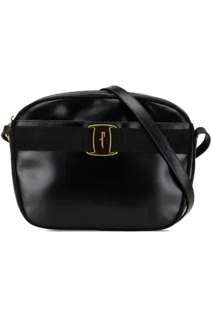 Salvatore Ferragamo Pre-owned, Dames, Zwart, ONE Size, Leer, Pre-owned Leather crossbody-bags