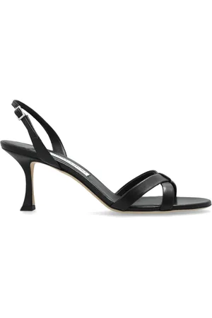 Jimmy Choo Schoenen, Dames, Zwart, 39 EU, Leer, Sandalettes met hak 
