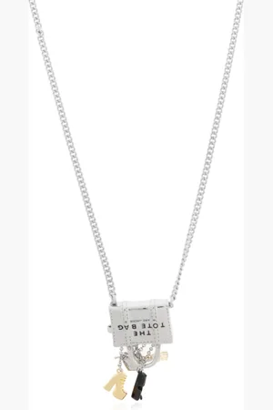 Marc Jacobs Accessoires, Dames, Grijs, ONE Size, Leer, Ketting met bedels