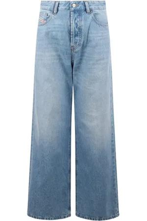 Diesel Jeans, Dames, Blauw, W28, Katoen, 1996 D-Sire Wide-Leg Jeans