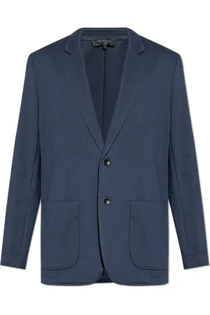 RAG&BONE Jassen, Heren, Blauw, M, Katoen, Blazer met open revers