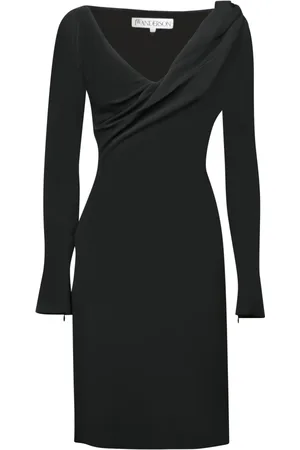 J.W.Anderson Kleedjes, Dames, Zwart, XS, Zwarte Mini-jurk met Lange Mouwen
