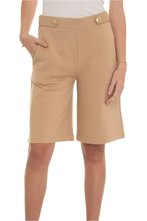 FAY Korte broeken, Dames, , S, Katoen, Fleece-katoenen Bermuda Lange Shorts