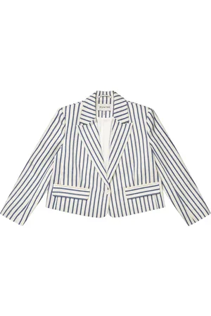 Munthe Jassen, Dames, Veelkleurig, 2Xs, Katoen, Elegante Blauw Gestreepte Blazer